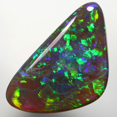 SOLID BLACK OPAL Top Quality. Flag Harlequin pattern, Crispy bright fire. SEE VIDEO